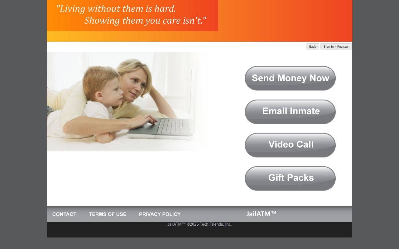 JailATM deposit portal for Allegany County inmate population commissary funds