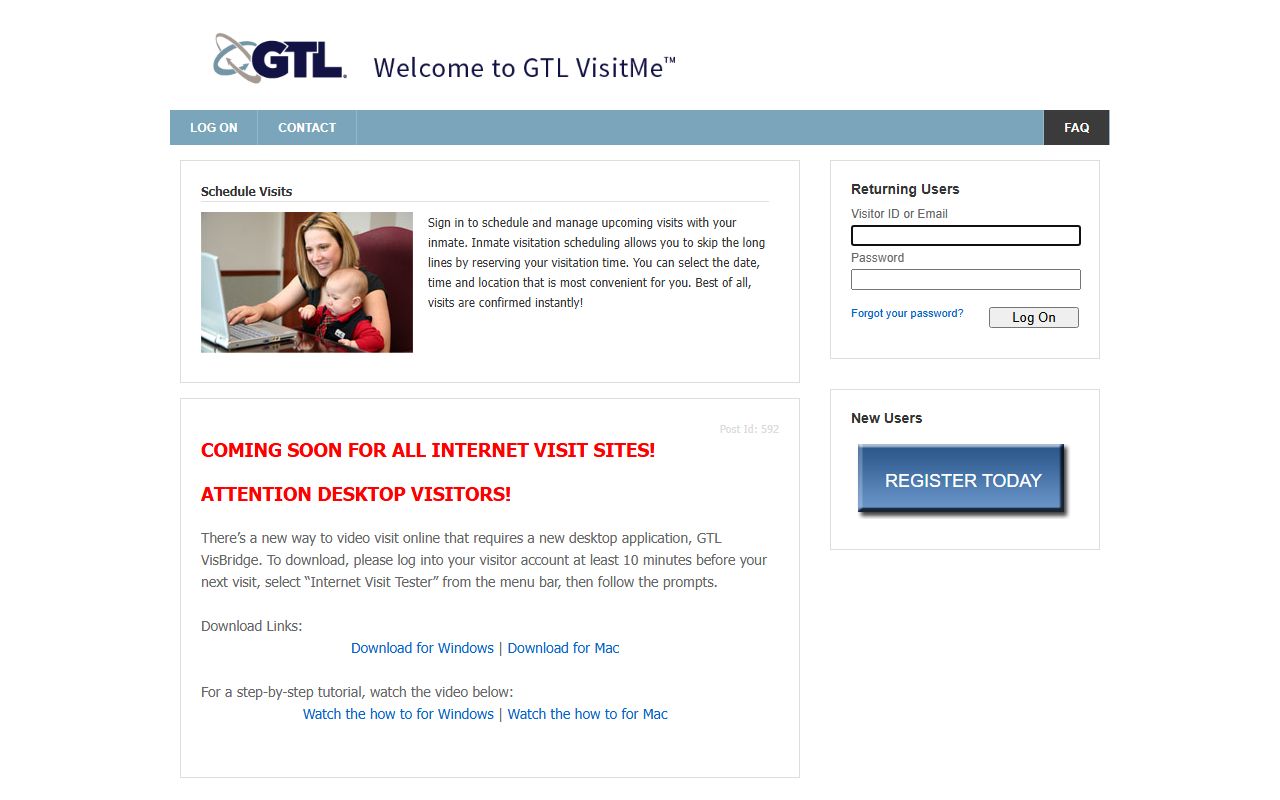 GTL video visitation platform for Harford County inmate population visits