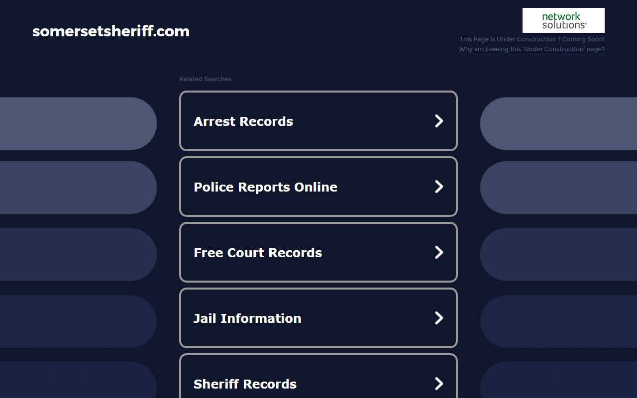 Somerset County Sheriff's Office website for inmate population information
