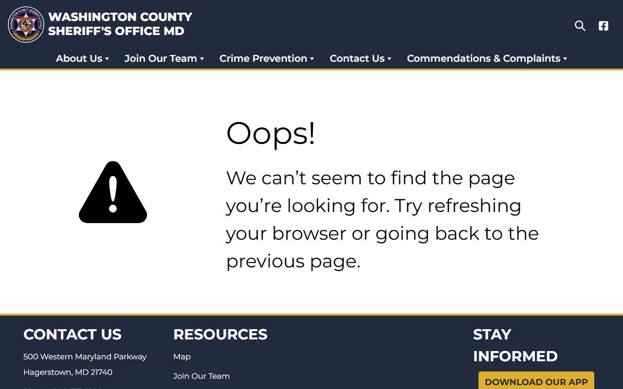 Washington County Sheriff inmate search tool for checking inmate population